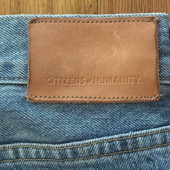 Citizens Of Humanity sz 30 Emerson Straight Crop Two-Tone Blue patch great cond - Picture 6 of 7